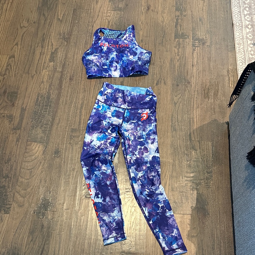 Peloton Blue and Purple Track Pants & Joggers